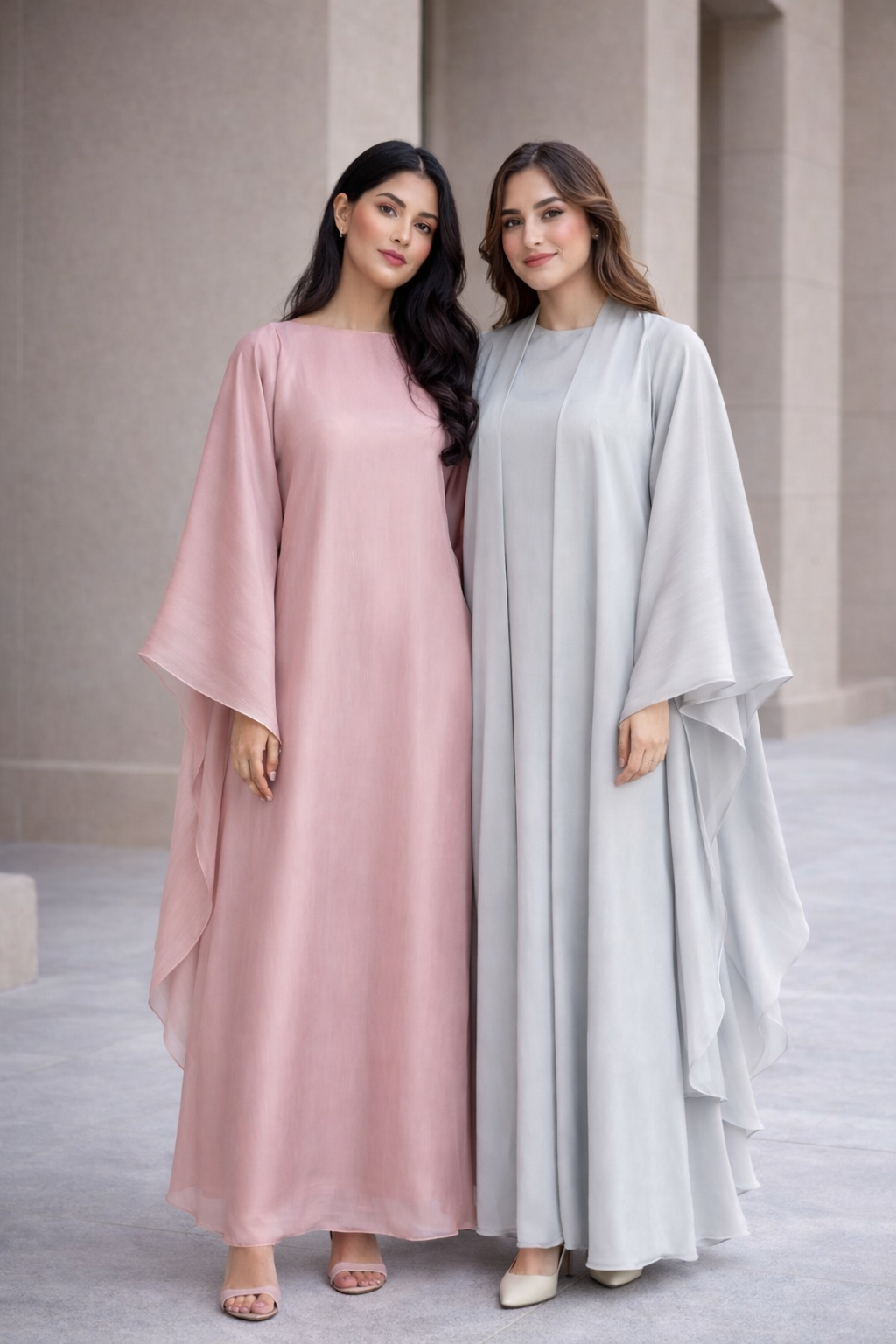 Luxe Silk Kaftan - Rose Quartz