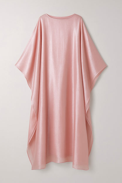 Luxe Silk Kaftan - Rose Quartz